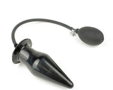 Rubberfashion Latex Butt Plug inflável - XL - plug anal inflável com bomba para mulheres e homens 14,5 x 6 cm