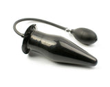 Rubberfashion Latex Butt Plug inflável - XXL - plug anal inflável com bomba para mulheres e homens 17,5 x 7 cm