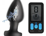 ZEUS E-Stim Pro Plug Anal Vibrador de Silicona con Control Remoto para Hombres, Mujeres y Parejas. Recargable y seguro para el cuerpo. Juego de 3 piezas, negro