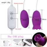 12 Speeds Tongue Oral Licking Vibrators USB Vibrating Egg G-spot Vagina Massage - Khalesexx