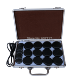 20pcs Massage Rock Stones Basalt Lava SPA Body Massager + Heater Box Case Set