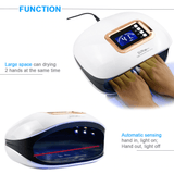 72W UV Lamp LED Nail Lamp With 36 LED Two Hand Gel Lamp Nail Dryer Pedicure Tool - Khalesexx