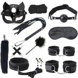 Khalesexx Bondage Blacak Wolf Exotic Sex Products For Adults Games Bondage Set BDSM Kits Handcuffs Sex Toys Whip Gag Tail Plug Women Accessories