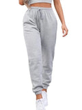 Liooil Sexy High Waist Loose Fleece Sweatpants Trousers With Pocket 2023 Fall Winter Black White Baggy Joggers Women Sweat Pants