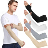 Khalesexx sport 4 Pairs Unisex Cooling Arm Sleeves Elbow Cover Cycling Run Fishing UV Sun Protection Outdo Women Nylon Cool Arm Sleeves