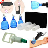 Male Penis Extension Vacuum Cup Set Glans Extender Silicone Sleeve Stretcher Pump Hanger Enlargement Adult Product For Men Tools