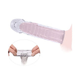 Penis Sleeve Condom For Men G Point Stimulation Delay Ejaculation Particle Reusable Condoms For Sex Penis Extender Dildo Toys
