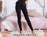 Pornhint BLACK YOGA LEGGINGS - Women Organic Cotton Leggings, High Waist Full Length Leggings, Ladies Yoga Pants, Plus Size Leggings, Tights Leggings