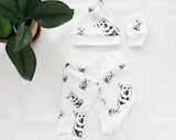 Corgi Dog Pattern Baby Hat No Scratch Mittens And Leggings Set Made From Organic Cotton, Dog Themed Baby Shower Gift, Newborn Clothes