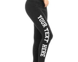 Pornhint CUSTOM LEGGINGS Pants for Women and Youths Workout Yoga Gym Your Text Here, Workout Leggings, Design Your Own Spandex & High Waisted Pants