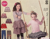 Girls Skirts and Leggings Sewing Pattern McCalls 6598 Uncut Size 7 8 10 12 14