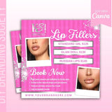 Pornhint Lip Fillers Flyers , Hyaluron Flyer, Botox flyer, Facial Flyer, Spa Flyer, Canve template