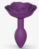 Pornhint Open Roses Small Silicone Anal Plug - Purple