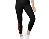 Pornhint RE/MAX Crossover Leggings with pockets, REMAX Realty leggings, Remax yoga pants, Remax athletic leggings, Remax Leggings, realtor leggings