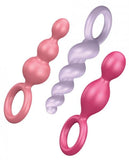 Pornhint Satisfyer Plug Set Of 3 Silicone Butt Plug Anal Trainers - Multi Color