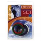 Pornhint Spartacus Cock Ring Rainbow Set (4 Rubber Cock Rings)