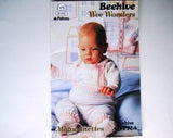 Wee Wonders Baby Pattern Book 478 Beehive Patons Newborn Knit Patterns Overalls Cardigan Pullover Sweater Jumper Hat Mittens Coat Leggings