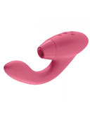 Womanizer Duo Pleasure Air Clitoral Stimulator & G-Spot Vibrator - Raspberry