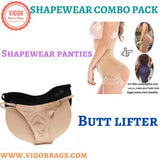 Pornhint Women T-back Butt lifter Enhancer & Women Shapewear open lift up panties Combo Pack