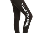 Pornhint Your Own Text Customization Printed Leggings  for Regular Plus 3X5X - Personalization