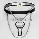 Female Stainless Steel Chastity Belt pants Restraints Stealth Chastity Belt