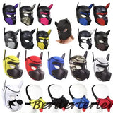 Party Masks Pup Puppy Play Hood Mask Latex Rubber Role Play Cosplay Full Head