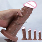 Skin Realistic Dildos Silicone Adult Strapon Suction Cup Anal Plug Masturbation