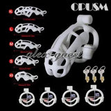 White 3D Printed Chastity Cage Male Cage With 3pcs Stealth Lock Chastity Device