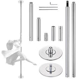 Yescom Static Spinning Dancing Pole Kit 11FT for Party Club Exercise,Silver