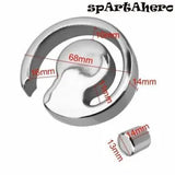 Scrotum Chastity Lock Rings Stainless Males Ball Stretcher Weight U Groove New
