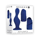 Gender X In's & Out's Vibrating Dildo and Stroker Blue Silicone USB Rechargeable