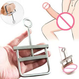 Stainless Steel CBT Ball Stretcher Scrotum Clamp Clip Torture Chastity Ring Male