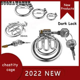 Super Small Stainless Steel Dark Lock Chastity Cage Belt Man Chastity Device
