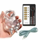 Male Scrotal Chastity Device Ball Stretcher Delay Lock Cage Scrotum Ring Electro