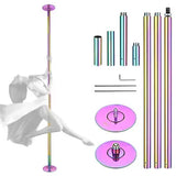Yescom Static Spinning Dancing Pole Kit With Dancing Pole Extension  Colorful