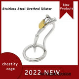 Stainless Steel Plugs Chastity Lock Dilator for Male NEW Adult Lockdown Device