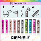 Consolador de silicona vibratorio Clone-A-Willy__Kit de bricolaje para moldear el pene: haga el suyo propio