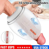 Automatic Male Masturbaters HandsFree Stroker Cup Pussy Pocket Sex Toys US