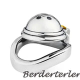 Stainless Steel Men's Chastity Lock Metal CB Chastity Cage Ring Ball Stretcher