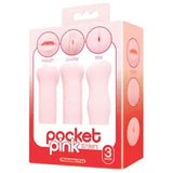 The 9's Pocket Pink Mini Male Masturbator Trio Mouth Ass Pussy Stroker Sleeves