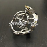 Stainless Steel Male Chastity Device Cage Belt Rings Locking Anti-Off Clamp New