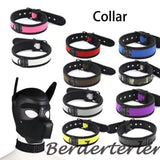 Gay Puppy Mask Accessories Cosplay Pet Play Head Restraint Fetish Collar for Men