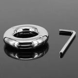 New Stainless Steel Ball Stretcher Weight Male Enhancer Chastity Ring Lockable