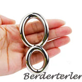 Stainless Steel 8 Type Twisted Chastity Rings Ball Stretcher Men Chastity Device