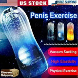 Realistic Male Masturbator Pocket Pussy Stroker Cup Vibrator Adult Sex Toys ap