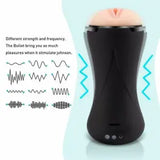 Vibrating Soft Stroker Cup Vibe Massager - Male Multi-Speed Masturbator Sex Toy
