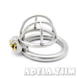 Stainless Steel Male Chastity Cage Device Super Small Men Metal Locking Belt