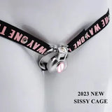 Pussy Shape Design Chastity Cage for Sissy Male Ring Lock Device Belt Constraint