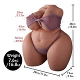 _Sex Doll 16.8LB Silicone Vagina Ass Real Love Doll Full Body Adult Toy For Men