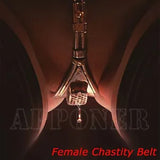Invisible Female Chastity Belt Stainless Steel Adjustable Binding Restraint